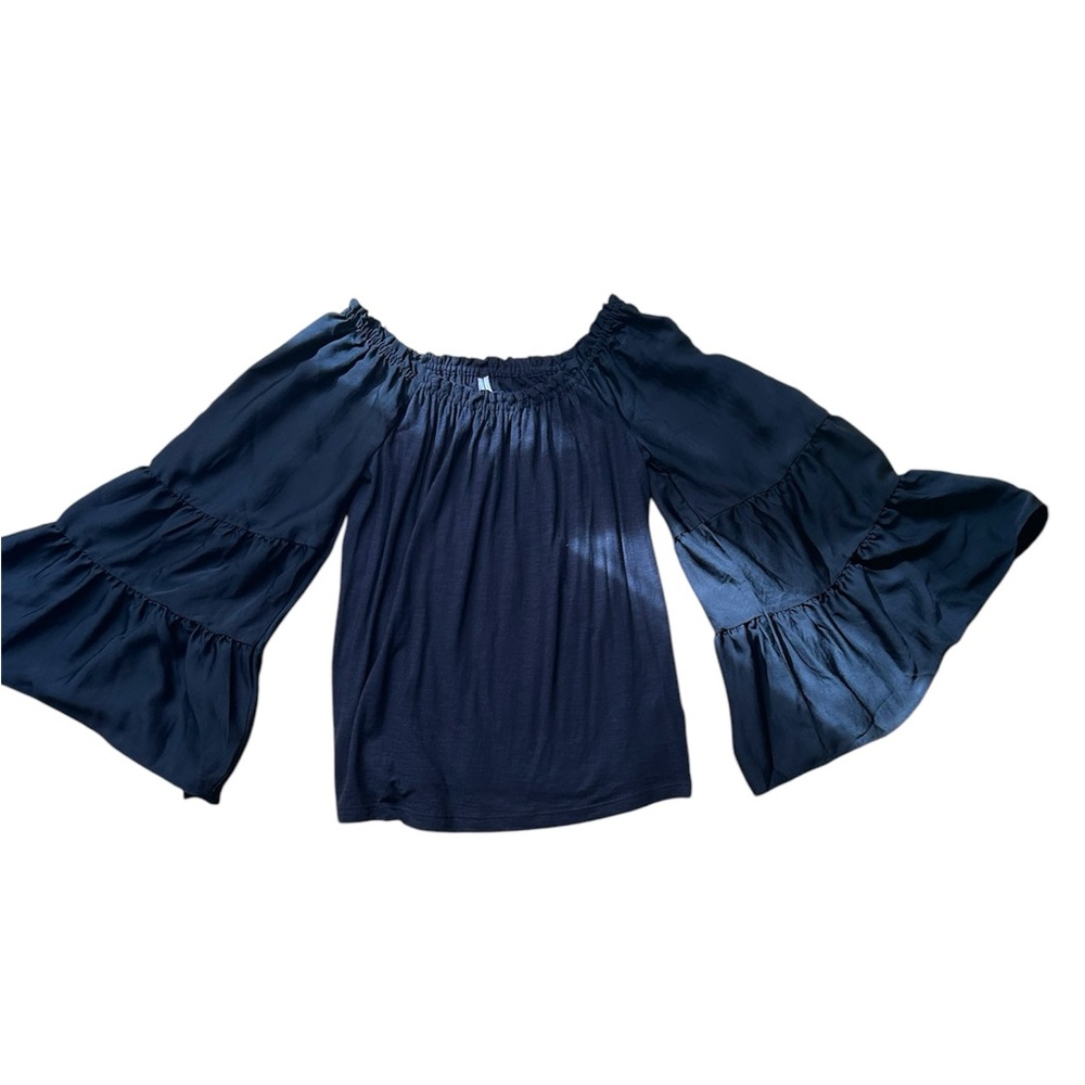 Anthropologie Black Off-Shoulder Women's Top